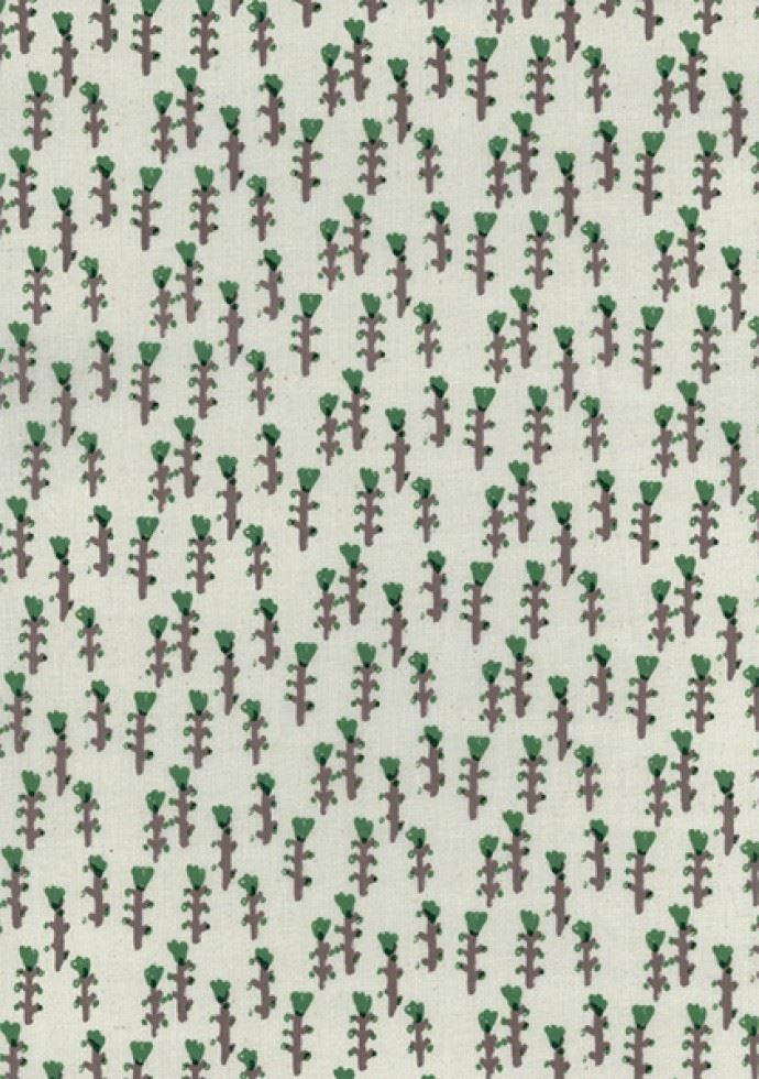 Kokka Green Cotton Lawn Fabric