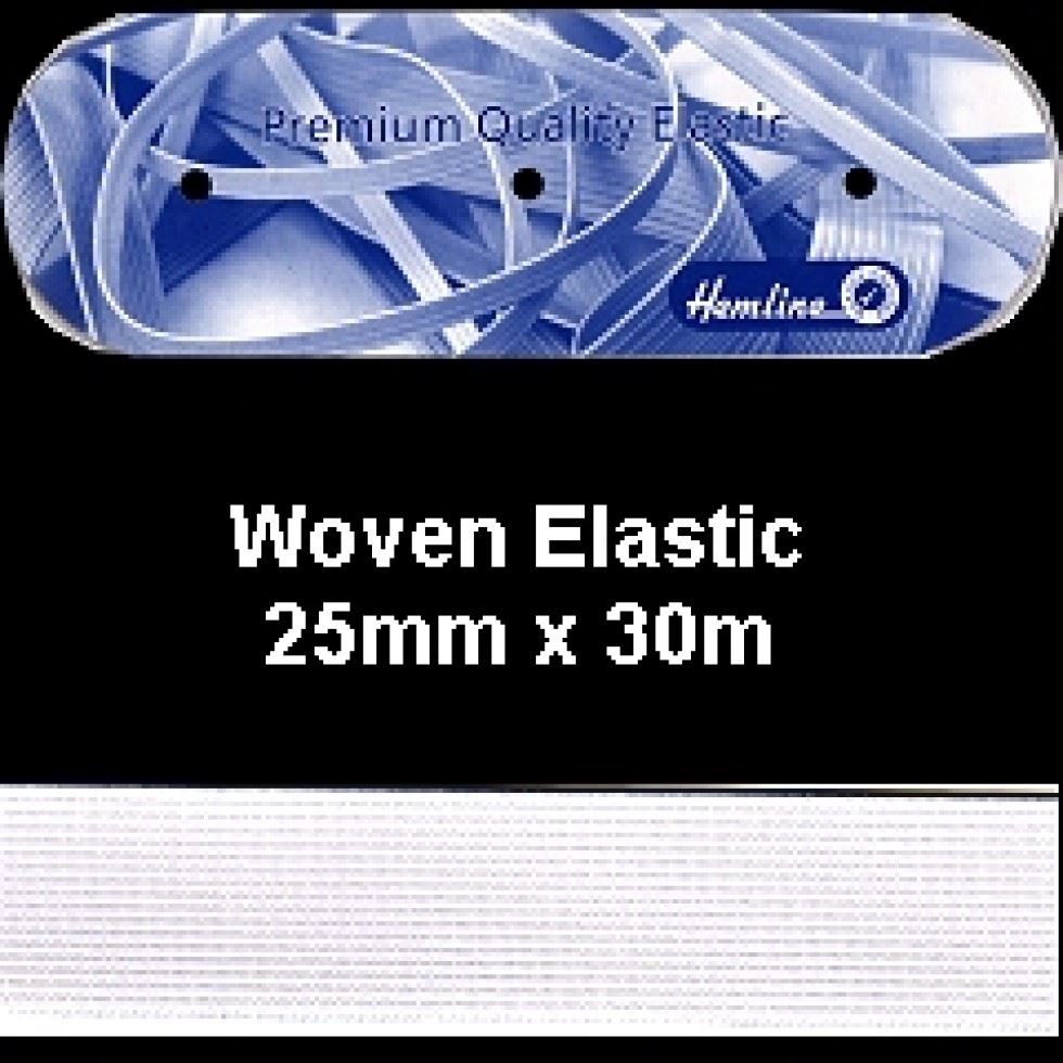 Hemline White Flat Woven Elastic