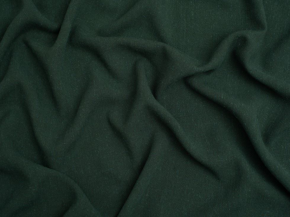 Minerva Core Range Textured Viscose Linen Noil Fabric Fern Green
 