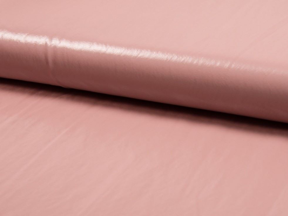 Deadstock Creased PU Vinyl Fabric Blush Pink
 