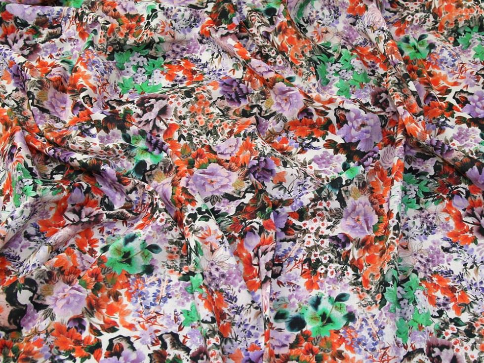 Lady Mcelroy Multicoloured Marlie Cotton Lawn Fabric