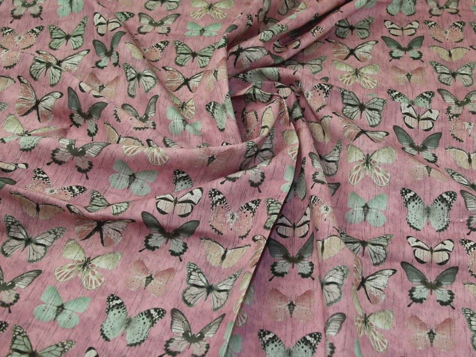 John Louden Pink Cotton Canvas Fabric