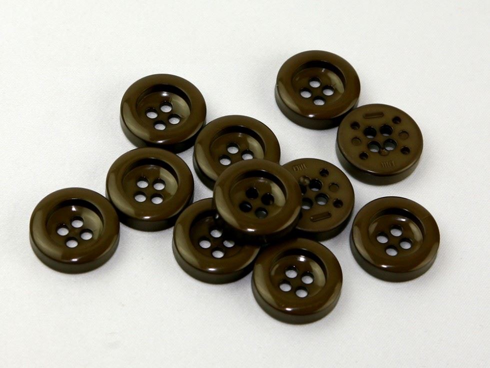 Dill Brown Chunky Coat Buttons (Value Pack)