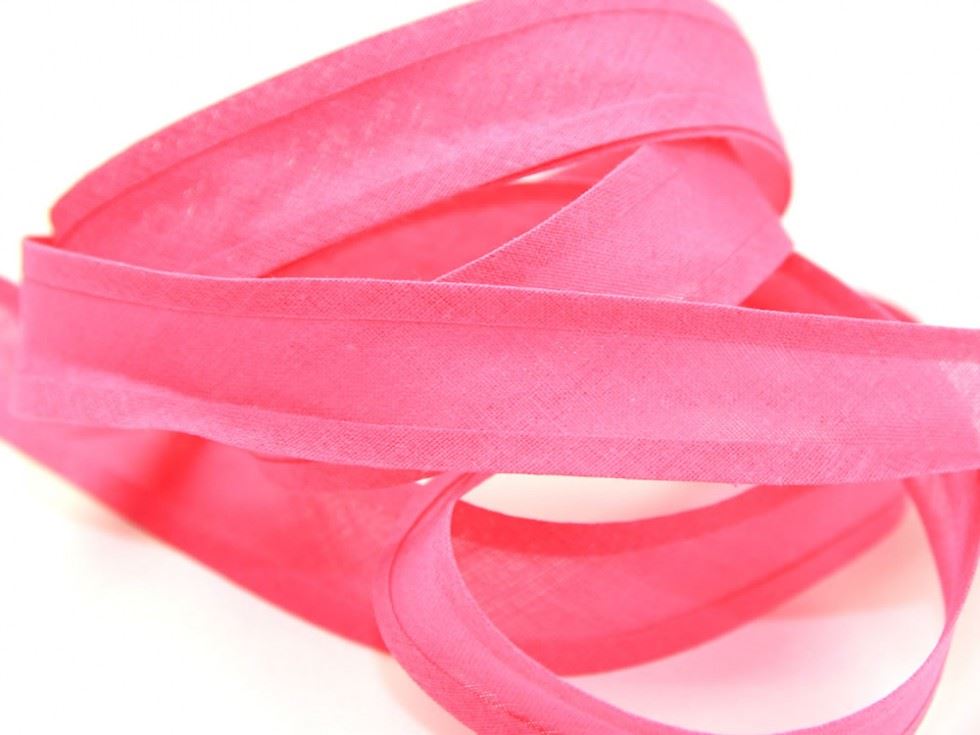 Bright Pink 6355 Cotton Bias Binding Tape (Value Roll)