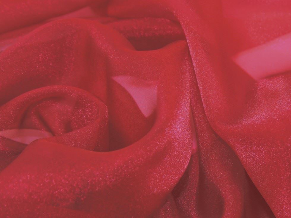 Wine Deadstock Crystal Organza Fabric