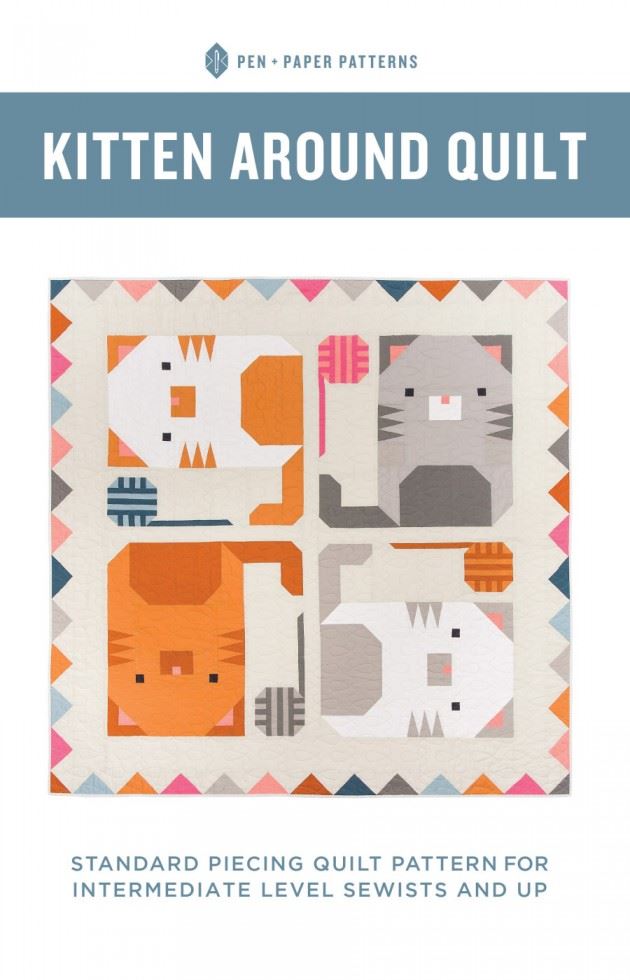 Pen + Paper Quilting Pattern Kitten Around
 