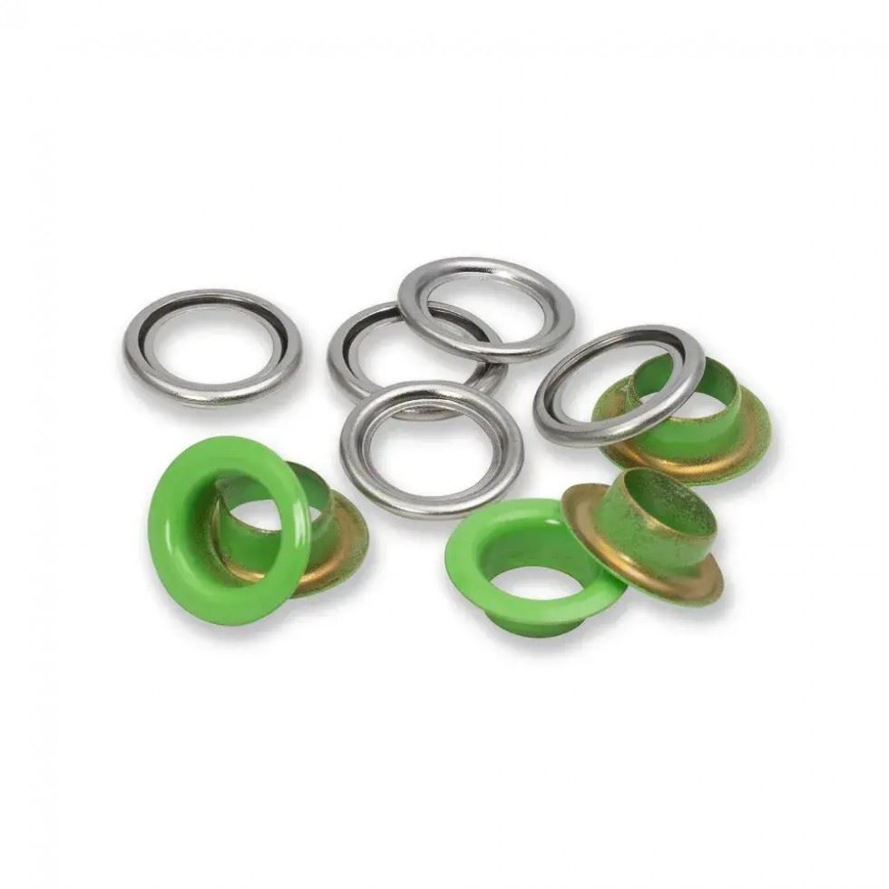Prym Metal Eyelets with Washers Light Green
