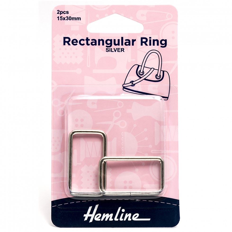 Hemline Silver Rectangular Rings