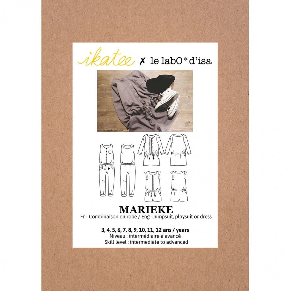 Ikatee Sewing Pattern Kids Marieke Jumpsuit & Dress