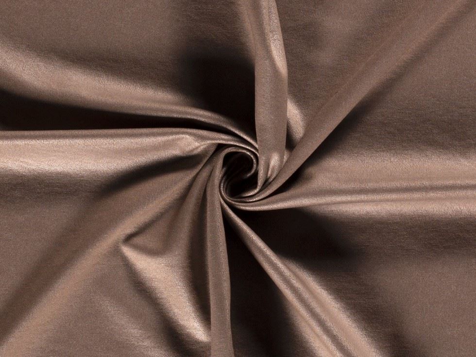 Foiled Jersey Stretch Knit Fabric Brown