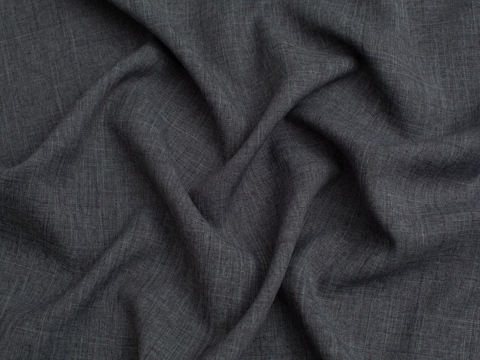 Minerva Core Range Oxford Melange Polyester Suiting Fabric Steel Grey
 