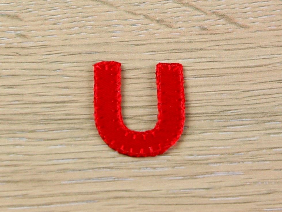 Alphabet Patch Motif (Value Pack of 3) Red Letter U