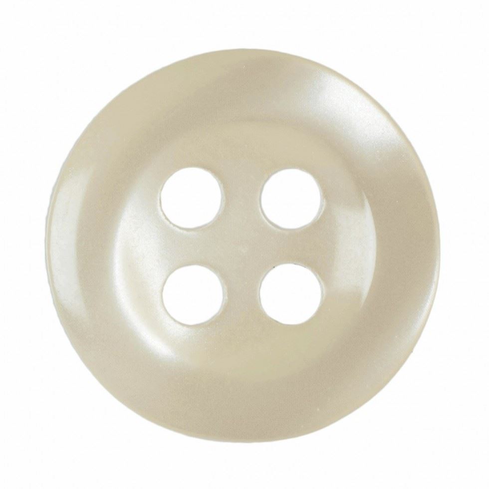 Hemline Cream Round Translucent Buttons