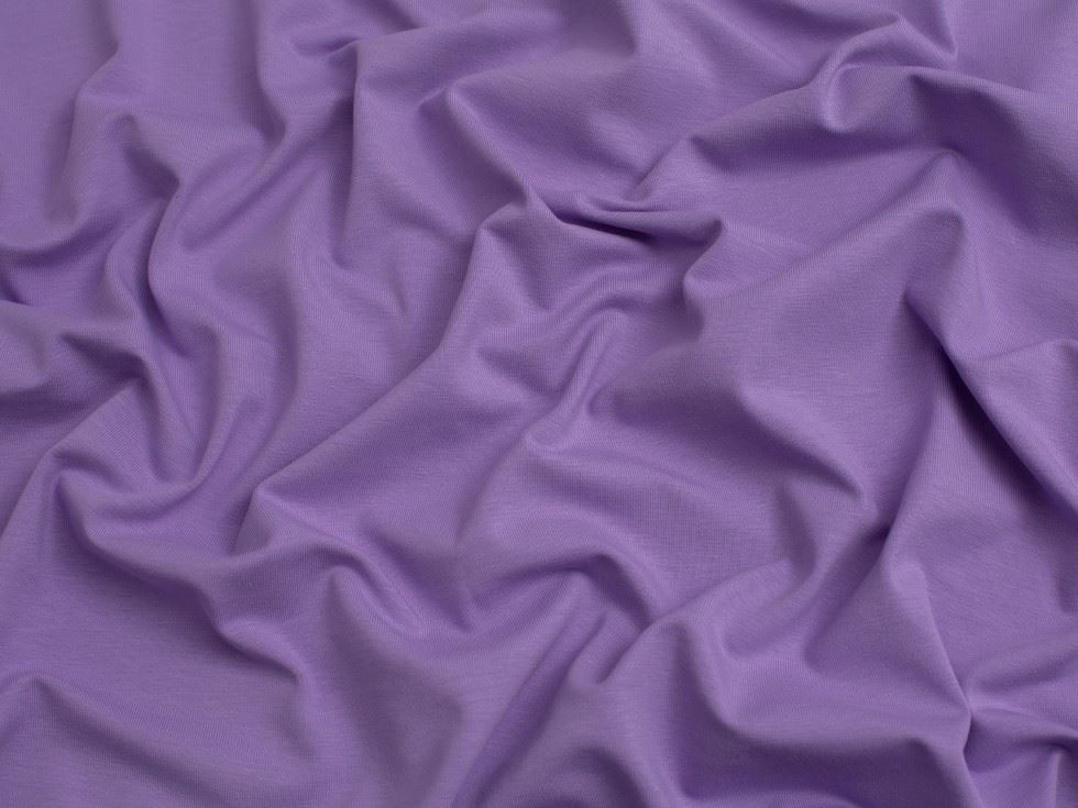 Minerva Core Range Vivid Lilac Cotton Lycra Jersey Stretch Knit Fabric