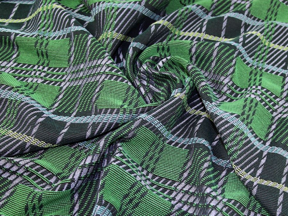 Emerald Green Deadstock Tweed Coating Fabric