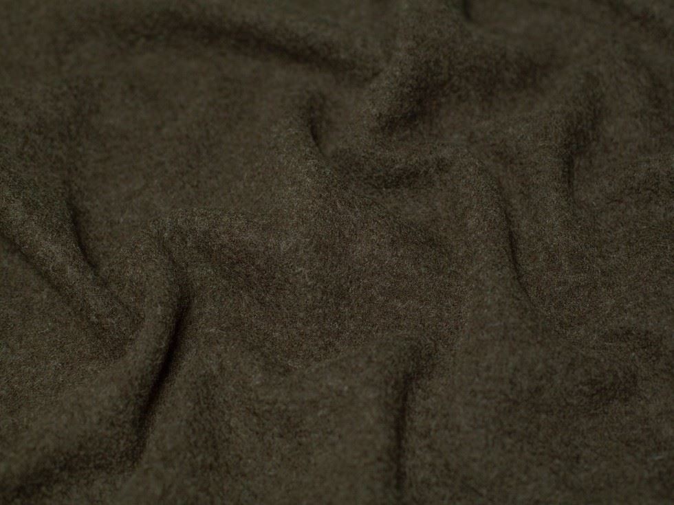 Minerva Core Range Olive Green 100% Pure Boiled Wool Coating Fabric