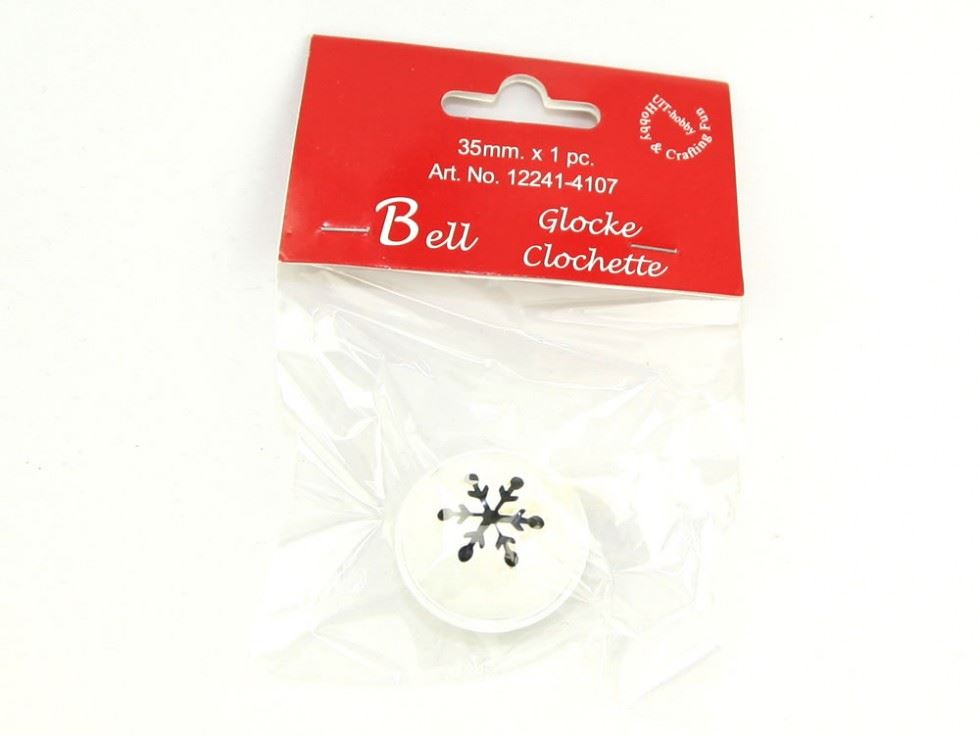 Metal Snowflake Bells (Value Pack of 5) White
 