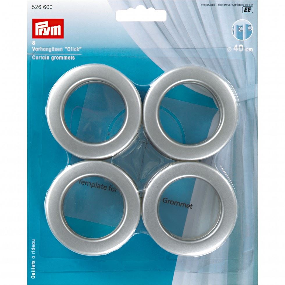 Prym Curtain Eyelet Grommets Matt Silver
 