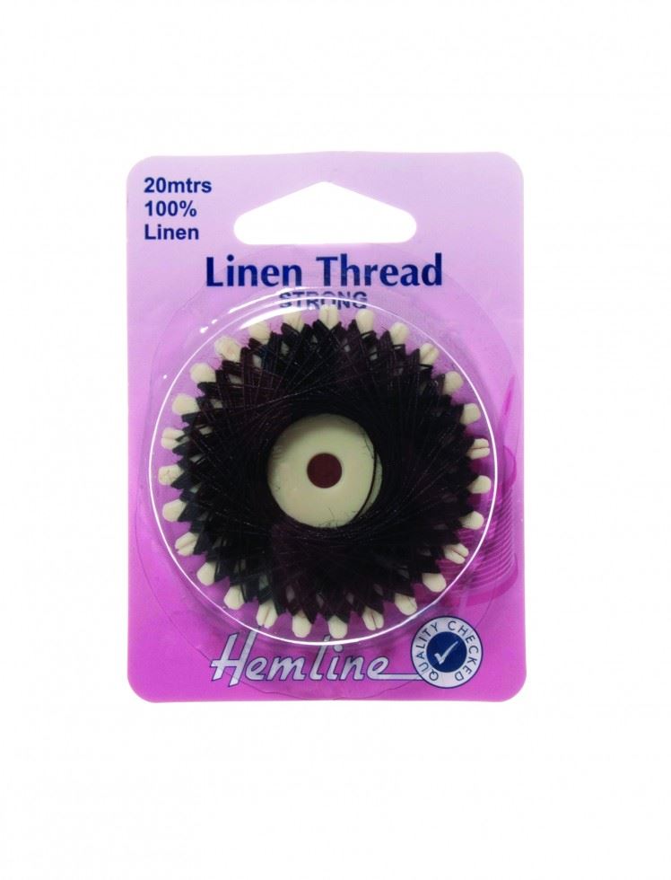 Hemline Black Waxed Linen Thread