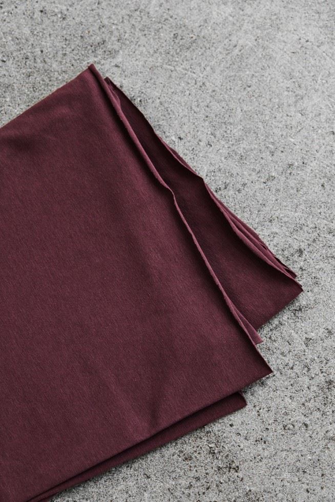 Mind The Maker Grape Cotton Single Jersey Stretch Knit Fabric