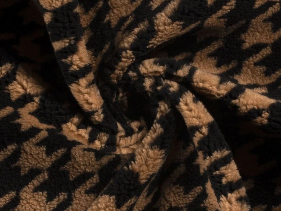 Sherpa Fleece Fur Fabric Camel