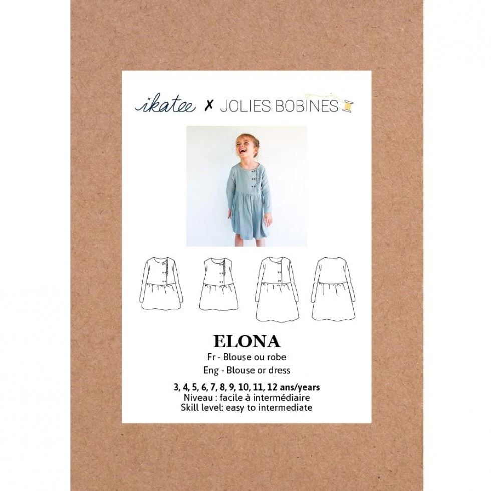 Ikatee Sewing Pattern Kids Elona Blouse & Dress