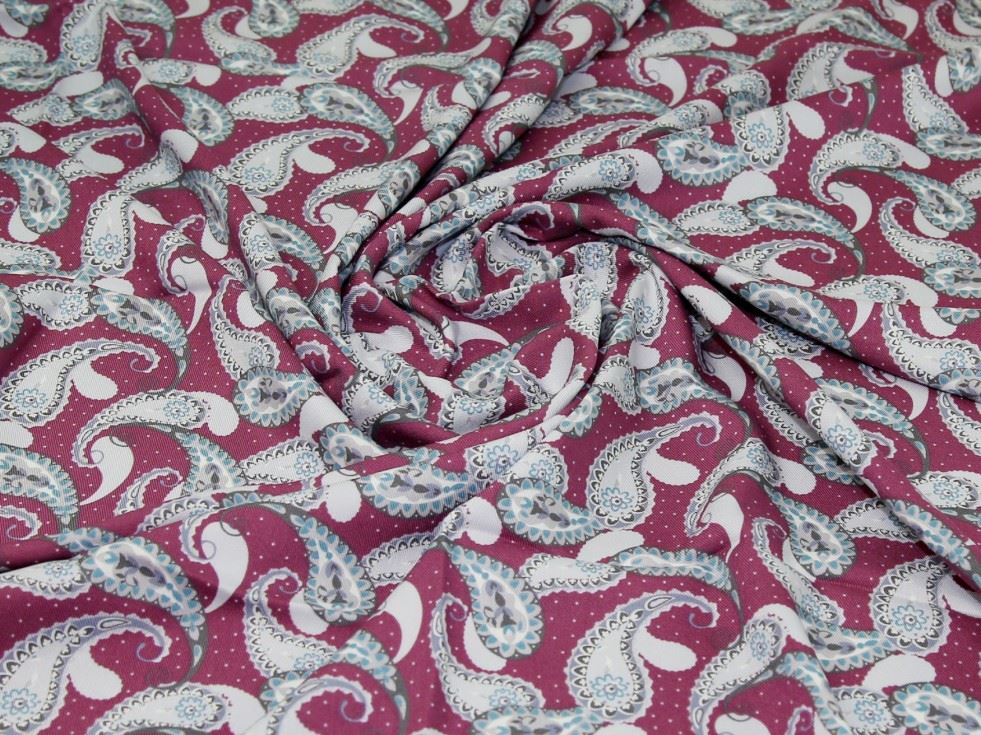Magenta Deadstock Viscose Twill Fabric
