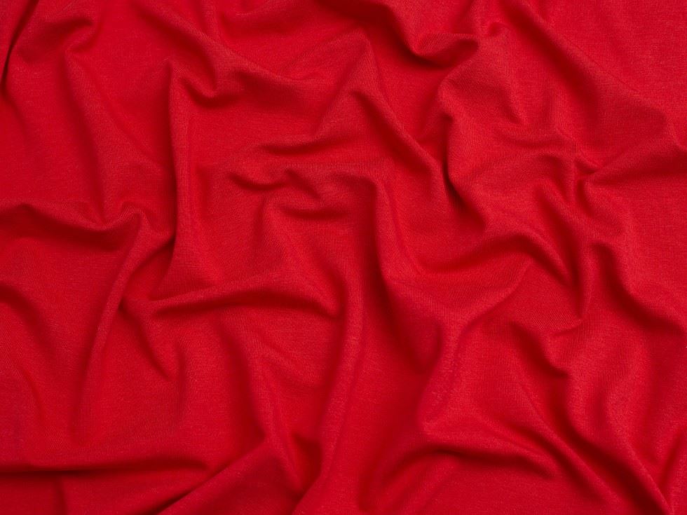 Minerva Core Range Bamboo Cotton Jersey Stretch Knit Fabric Red
 