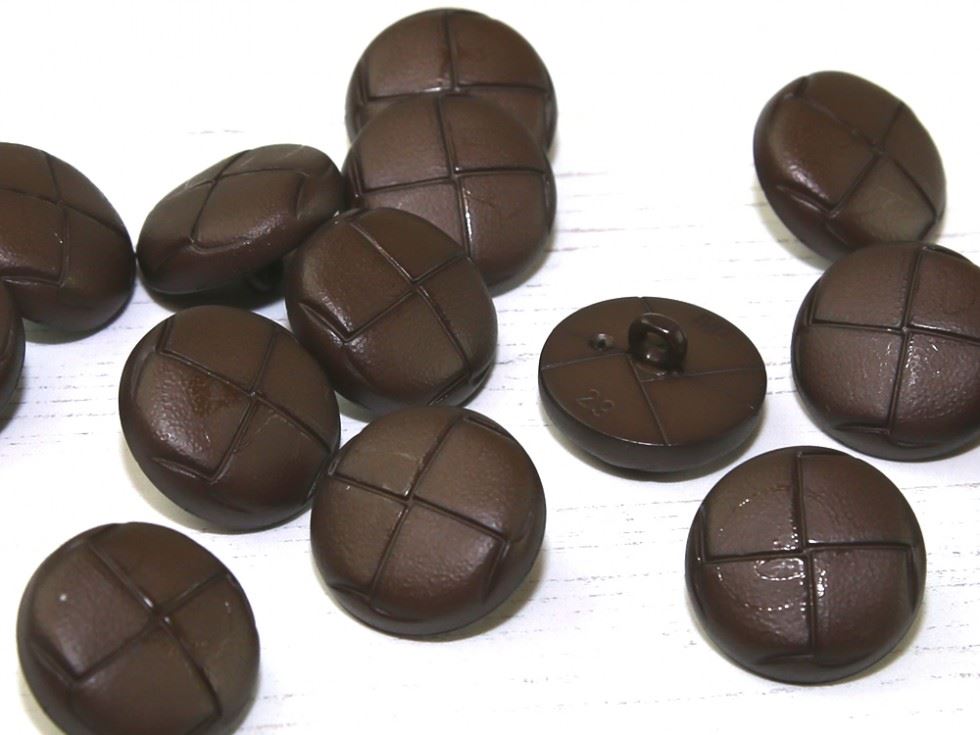 Dill Brown Plastic Football Buttons (Value Pack)