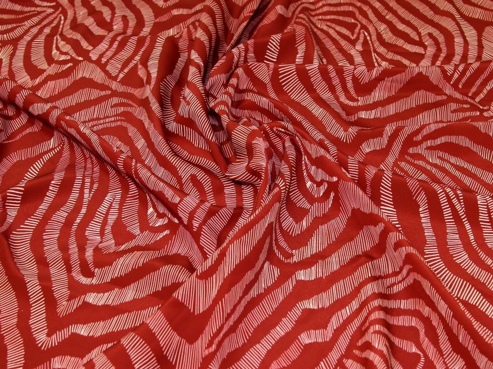 John Kaldor Crepe De Chine Fabric Brick
 