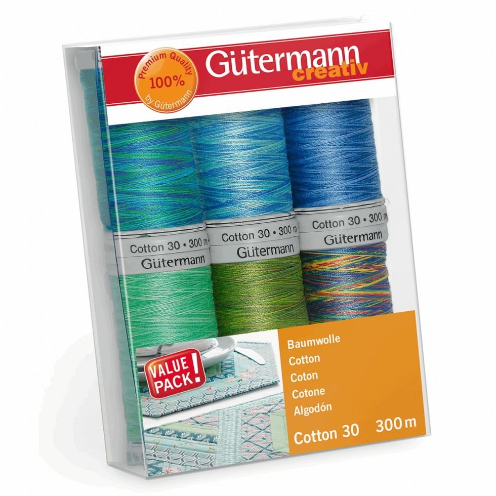 Gutermann No 30 Sulky Cotton Embroidery Thread Set