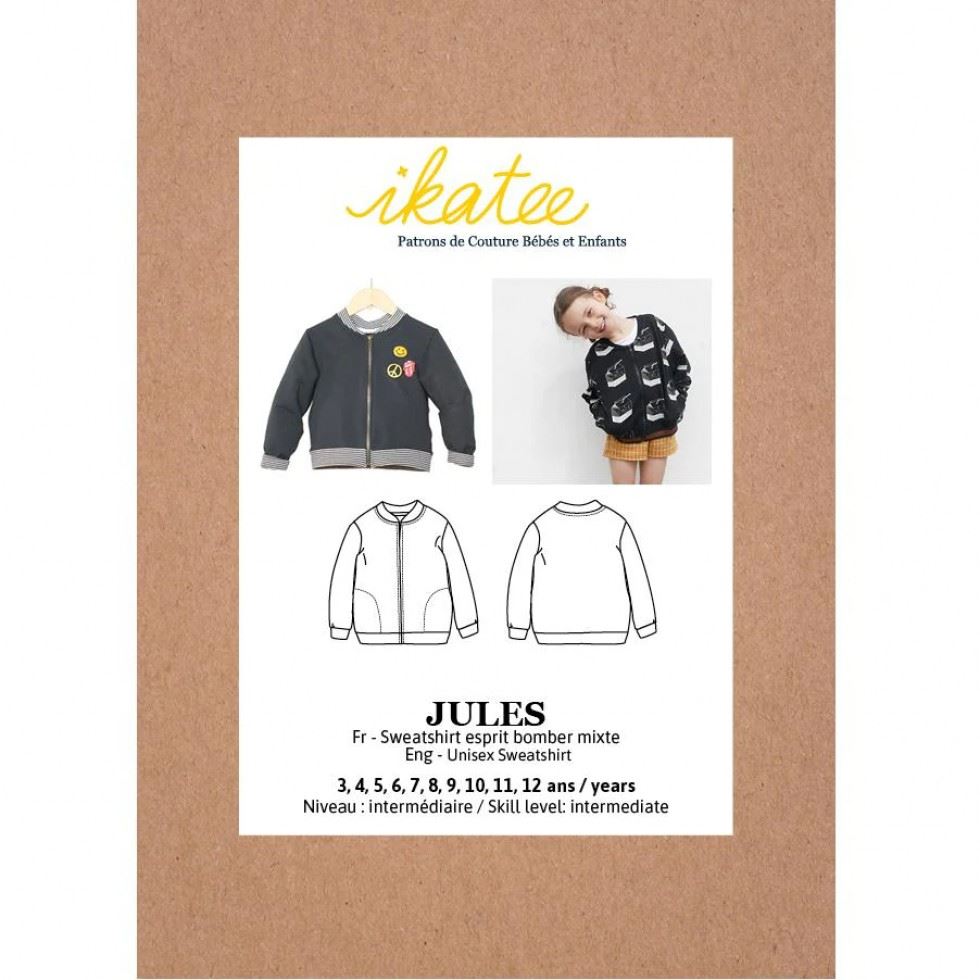 Ikatee Sewing Pattern Kids Jules Bomber Jacket
