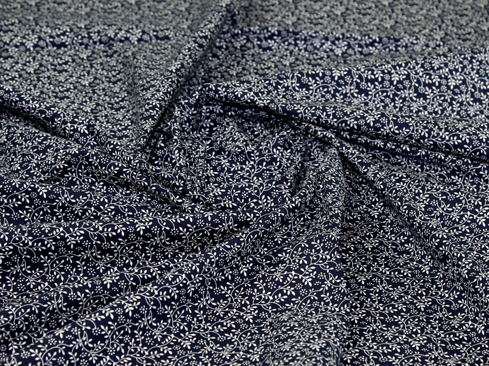 John Louden Navy 100% Cotton Fabric