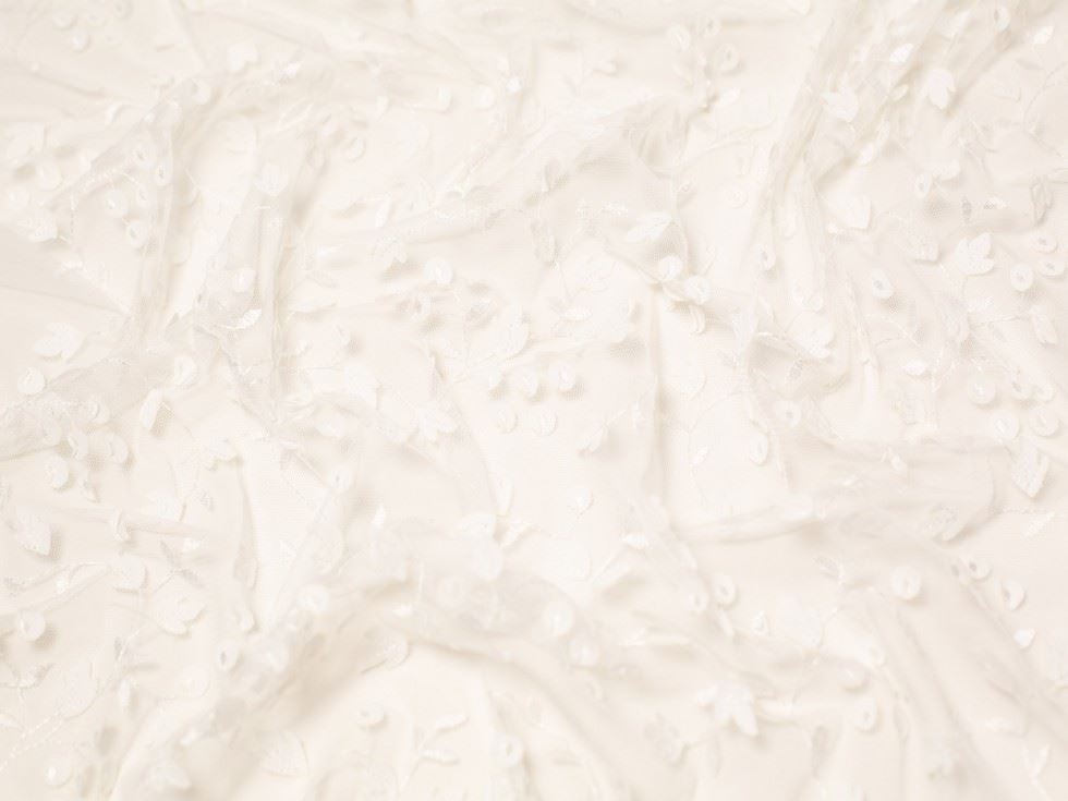 Minerva Core Range Petra Embroidered Lace Fabric Ivory
 