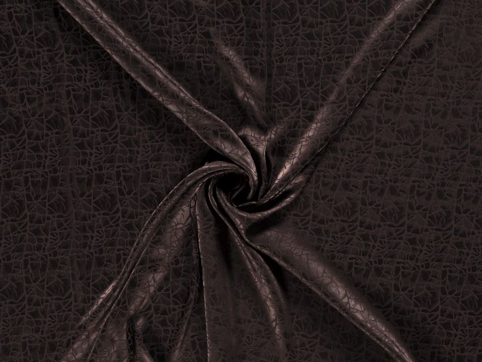 Stretch Woven Satin Fabric Brown
 