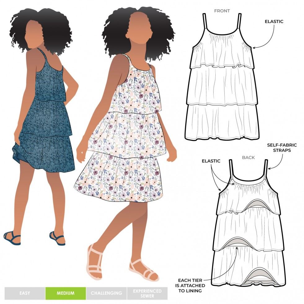 Style Arc Paper Sewing Pattern Kids Wilma Dress