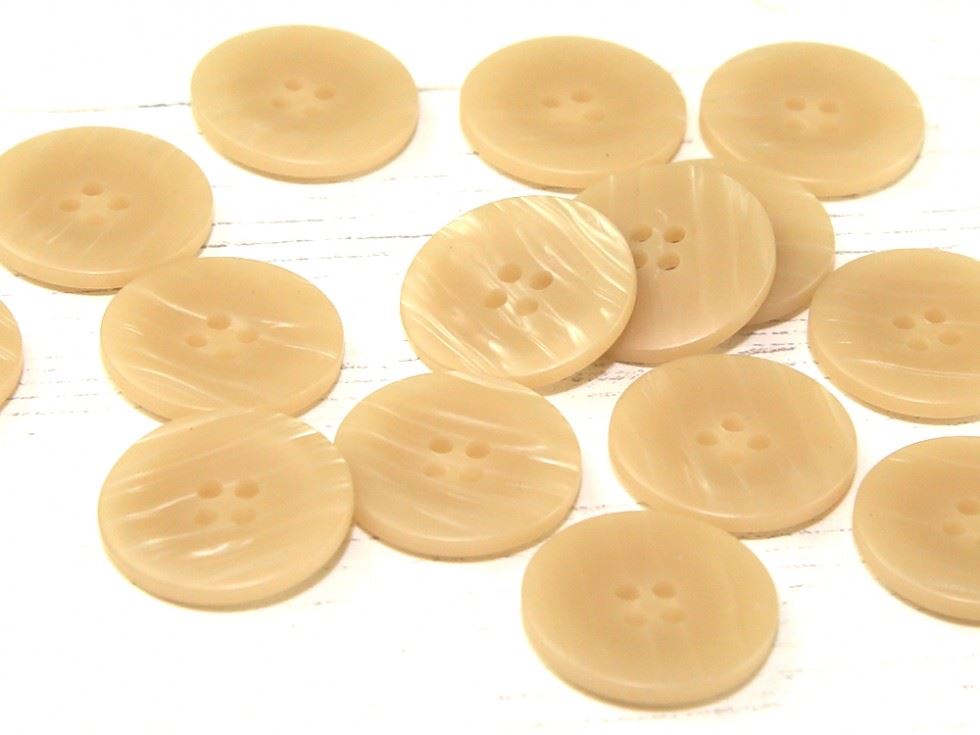 Dill Cream Marble Plastic Buttons (Value Pack)