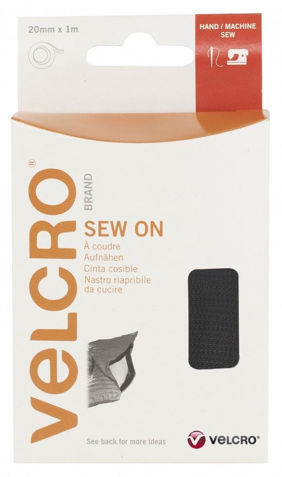 Velcro Black Sew On Hook & Loop (Value Roll)