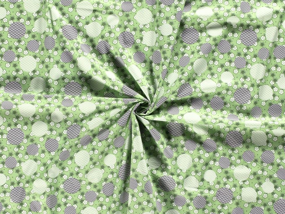 100% Cotton Poplin Fabric Green
 