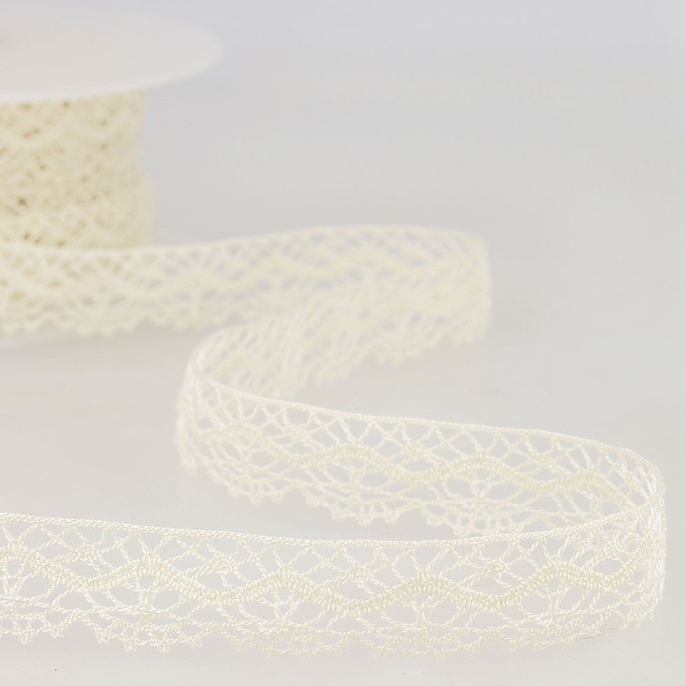 Stephanoise Cotton Lace Trim Ivory