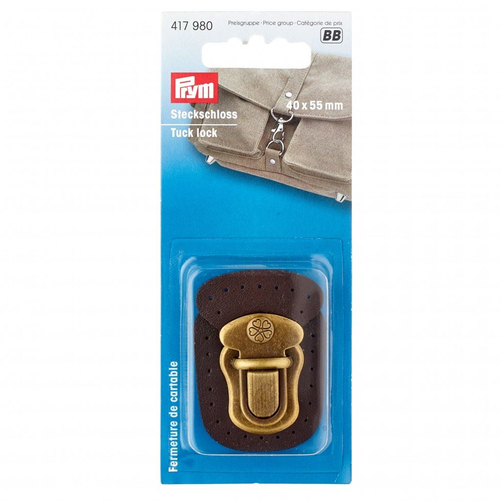 Prym Brown Tuck Lock Bag Fastener