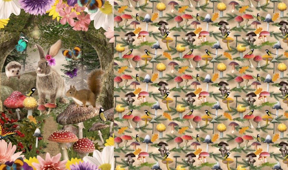 Multicoloured Deadstock Cotton Jersey Stretch Knit Fabric Panel