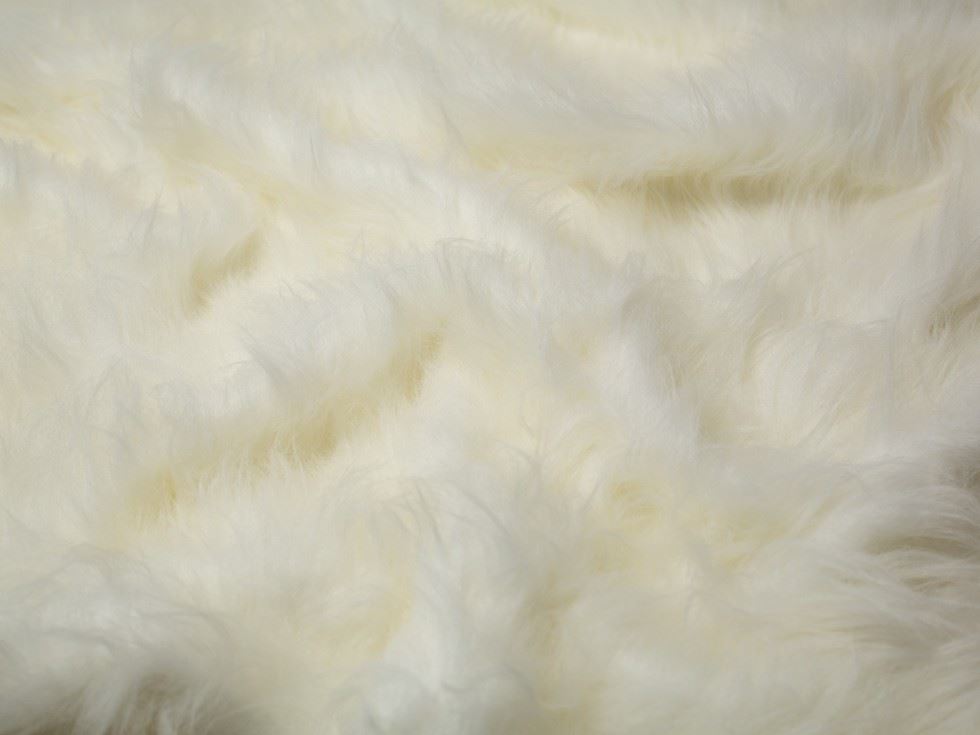 Minerva Core Range White Long Pile Faux Fur Fabric