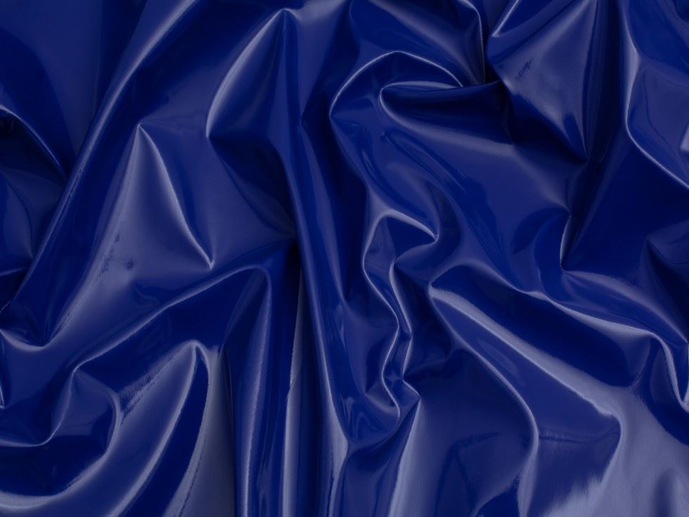 Minerva Core Range Glossy PVC Vinyl Fabric Royal Blue
 