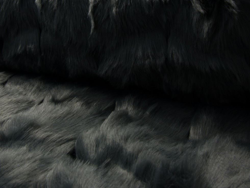 Grey Deadstock Fantasy Faux Fur Fabric