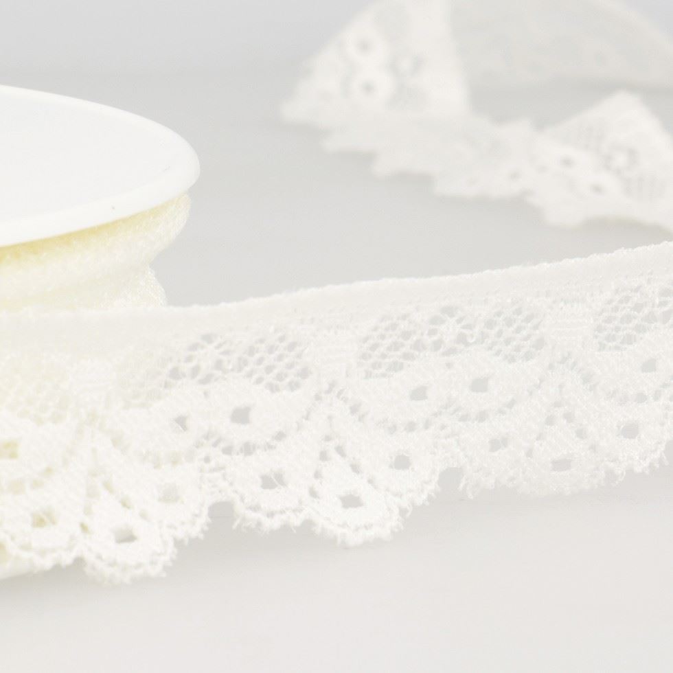 Stephanoise Stretch Lace Trim Ivory