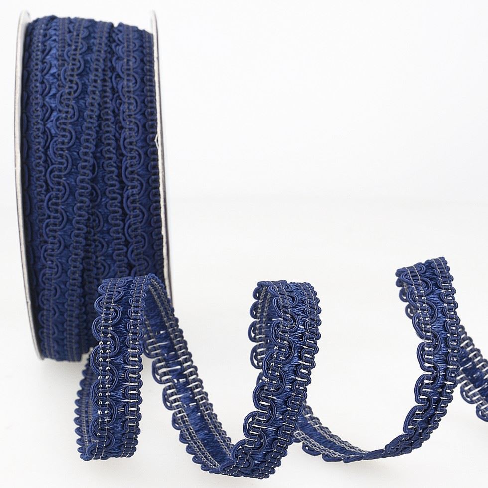 Stephanoise Rayon Braid Trim Navy Blue
 