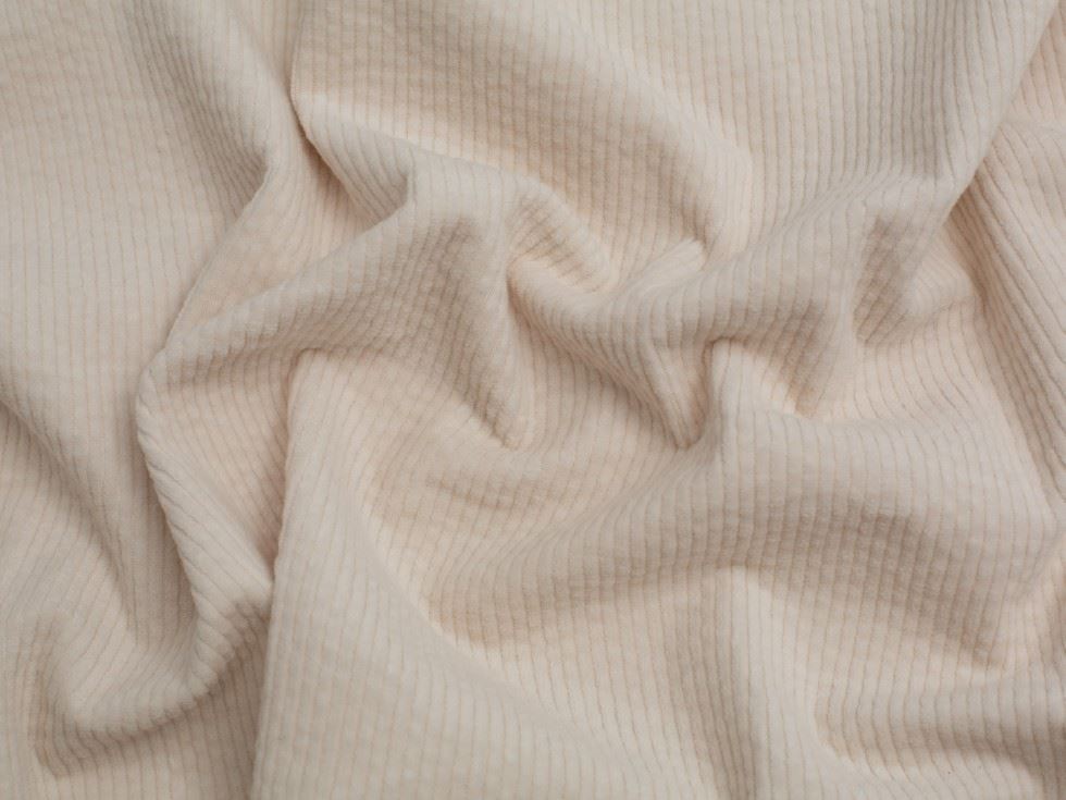 Minerva Core Range Ivory 7 Wale Stretch Woven Jumbo Cord Fabric