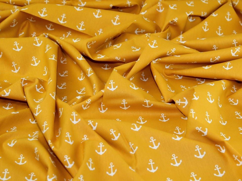 Mustard Deadstock Cotton Poplin Fabric