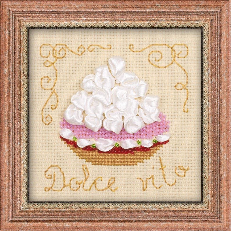 Riolis Cake Basket Counted Cross Stitch Kit